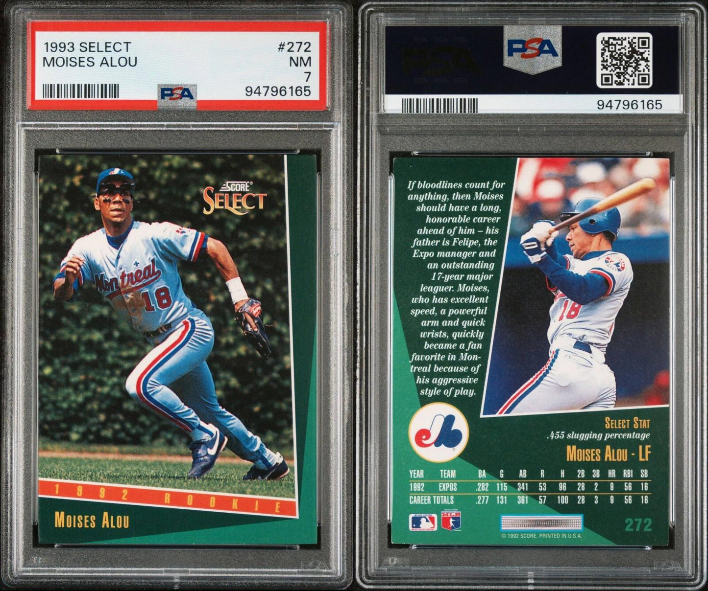 1993 Score Select - #272 Moises Alou PSA 7