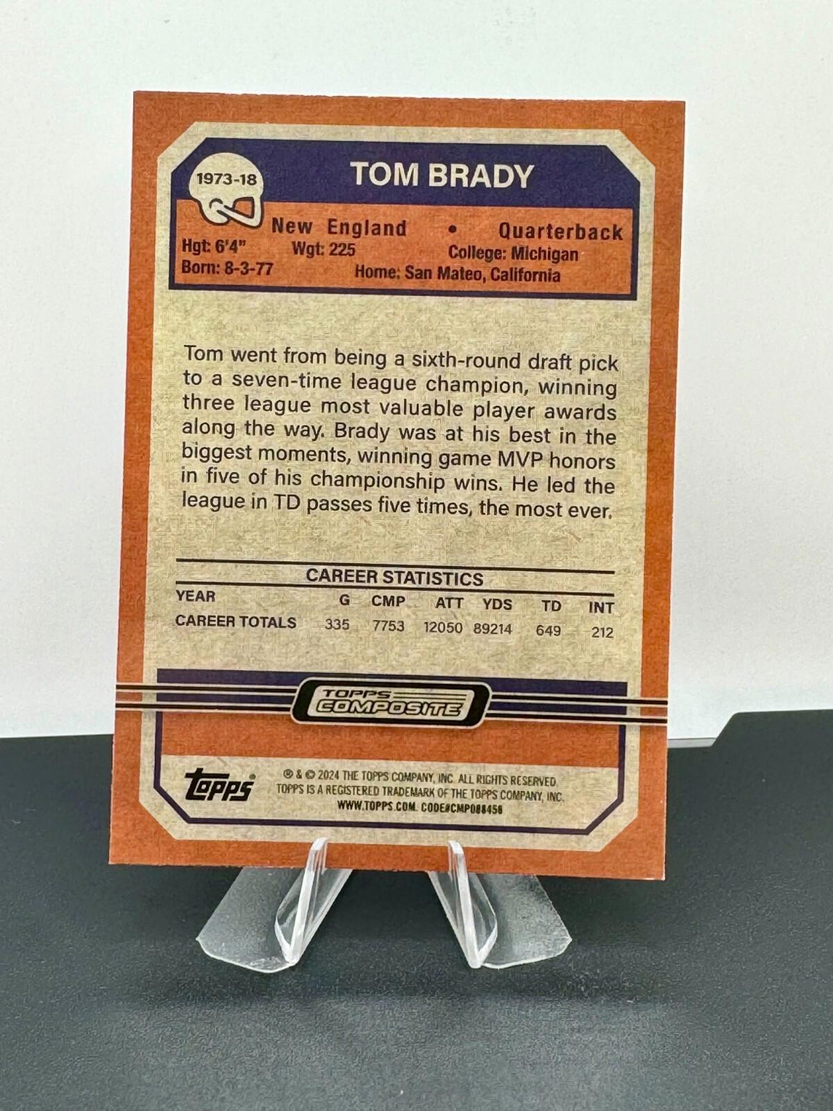 2023 Topps Composite - Tom Brady 1973 Inserts w/ Lazer Refractor - LOT of 2