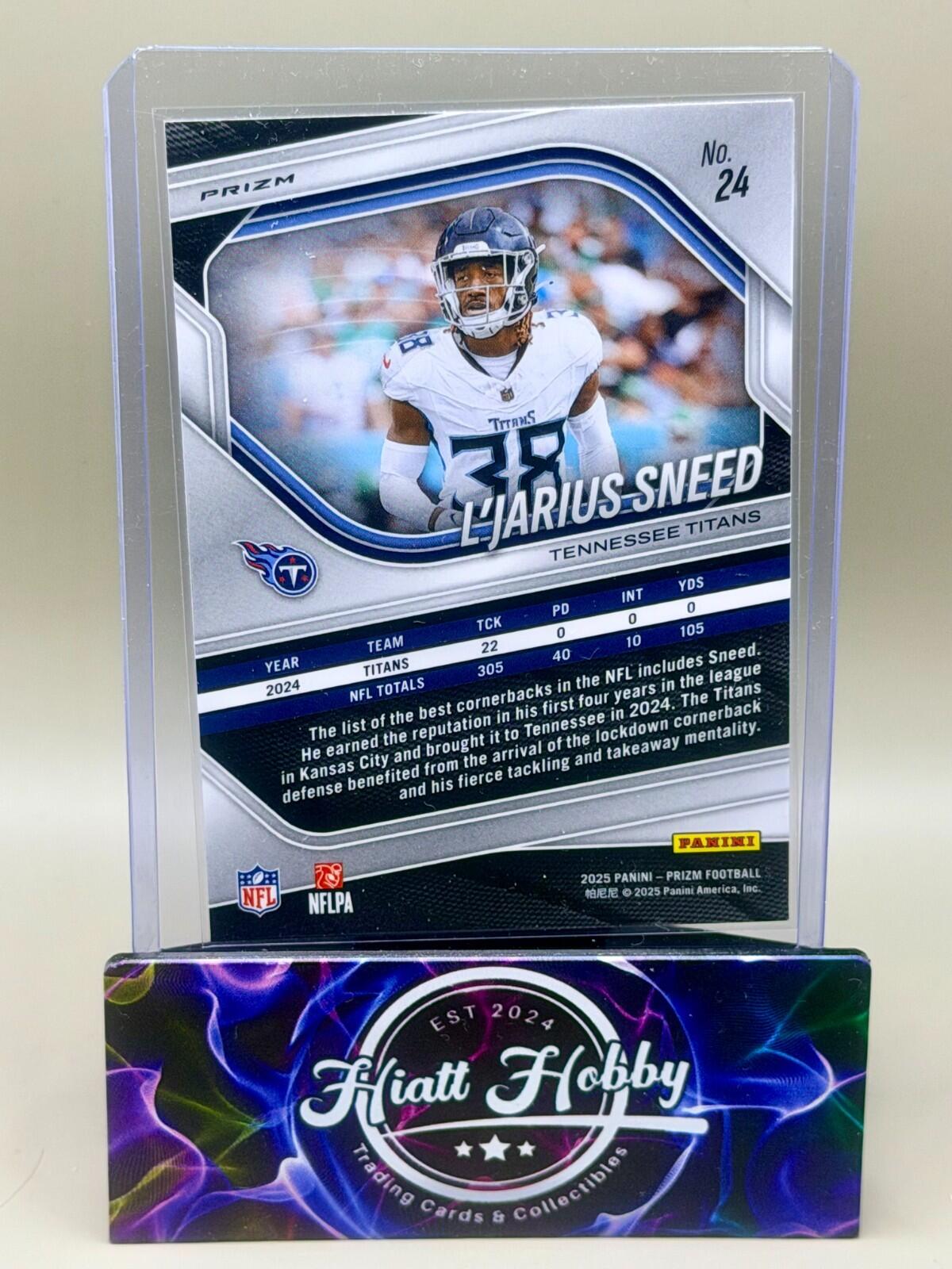 2025 Panini Prizm Football - #24 L'Jarius Sneed - White Disco Prizm