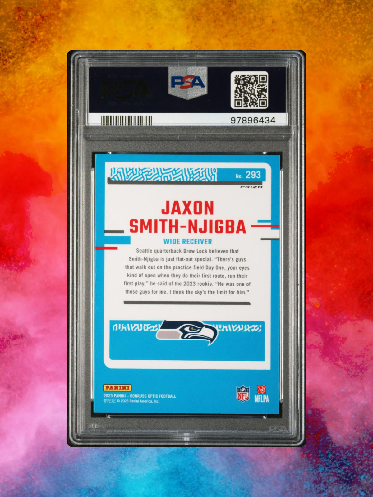 2023 Panini Jaxon Smith-Njigba RED HYPER (RC) #293 - PSA 9