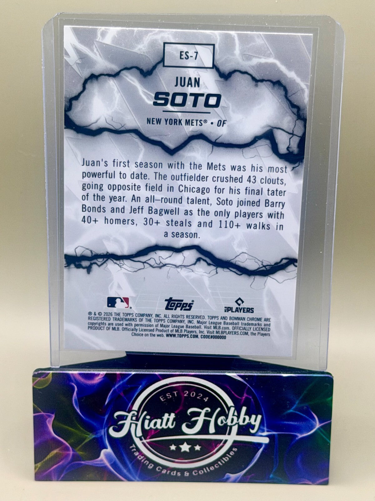 2026 Bowman Chrome Baseball - #ES-7 Juan Soto - Electric Sluggers
