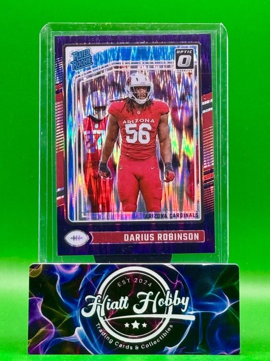 2024 Panini Donruss Optic - Darius Robinson #225 - Purple Shock Prizm (RC)