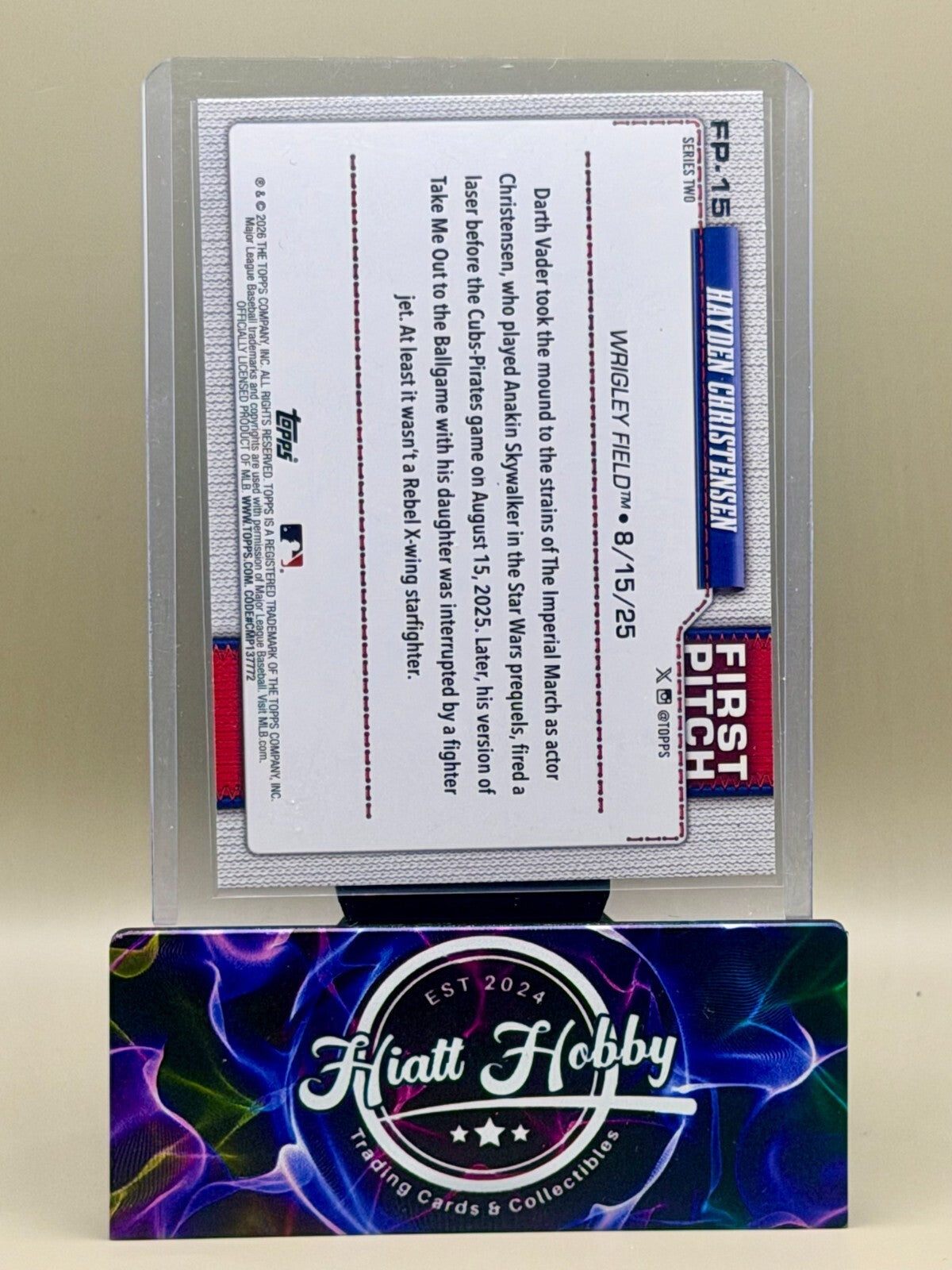 2026 Topps Series Two - #FP-15 Hayden Christensen - First Pitch - Rainbow Foil