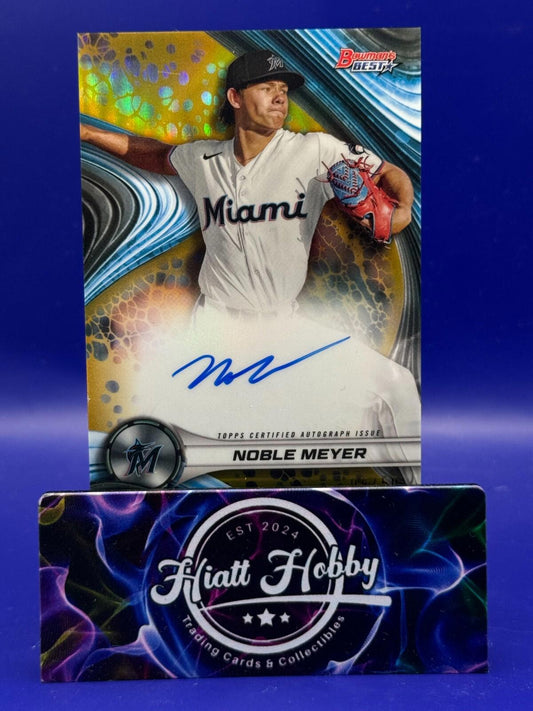 2024 Bowman's Best Baseball - Noble Meyer #B24-NM - Gold Auto /50