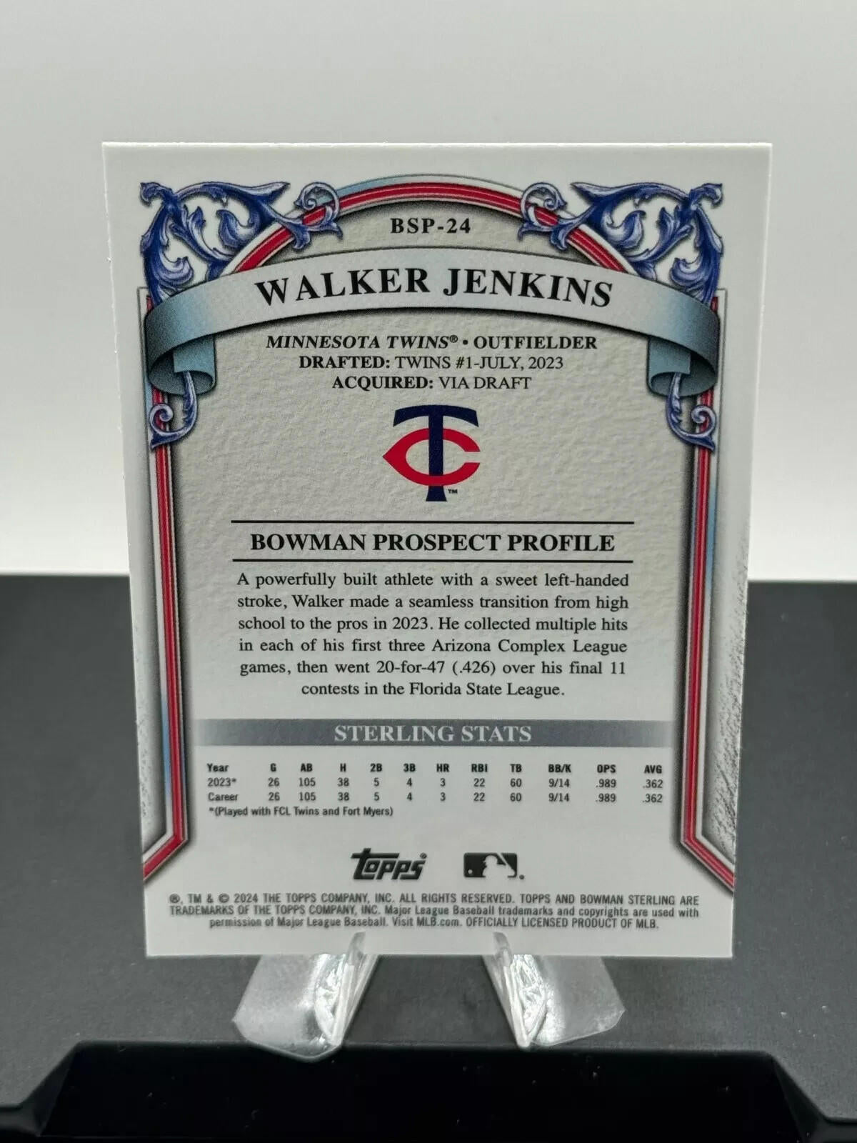 2024 Bowman Sterling - Walker Jenkins #BSP-24
