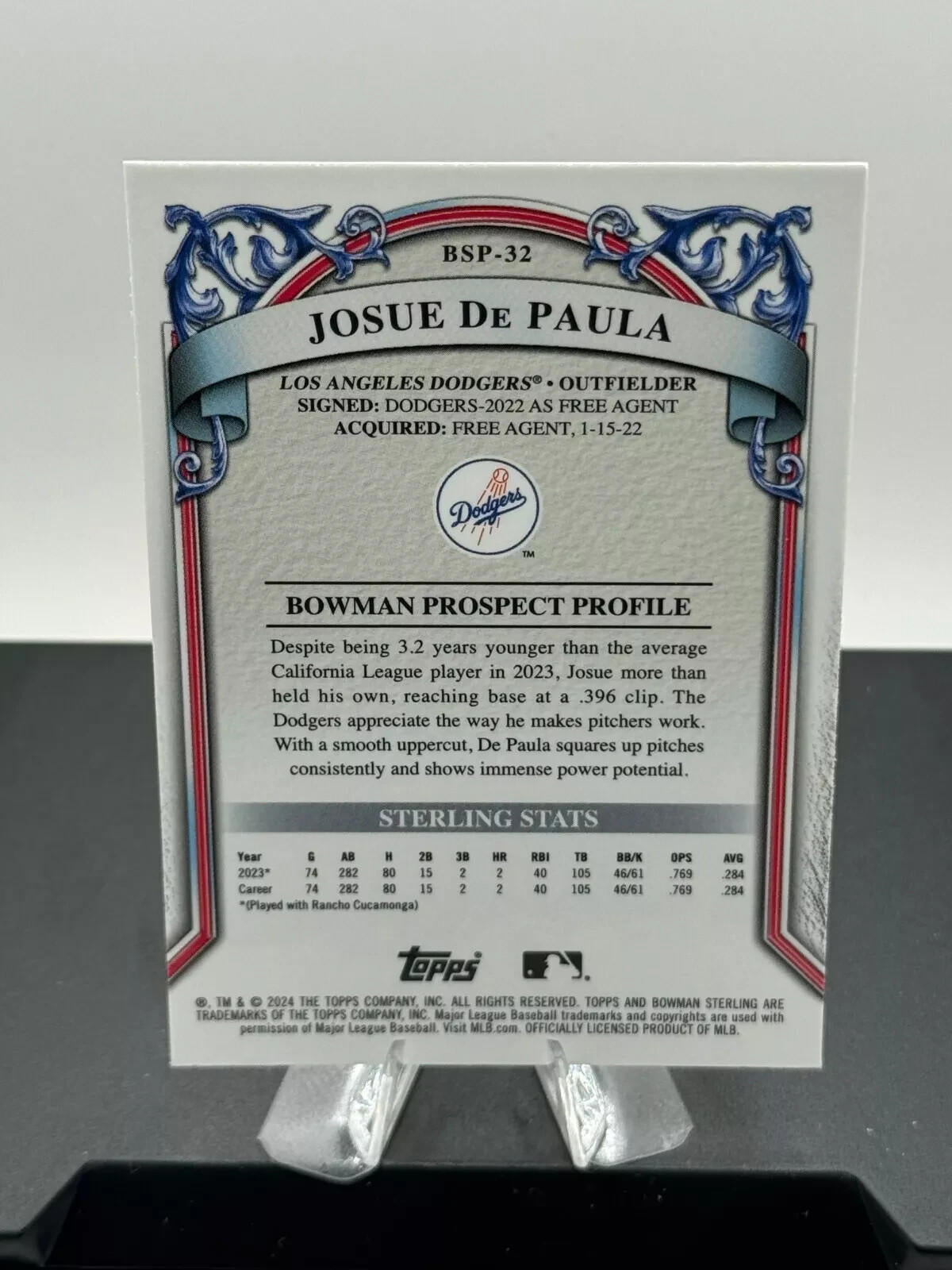 2024 Bowman Sterling - Josue De Paula #BSP-32