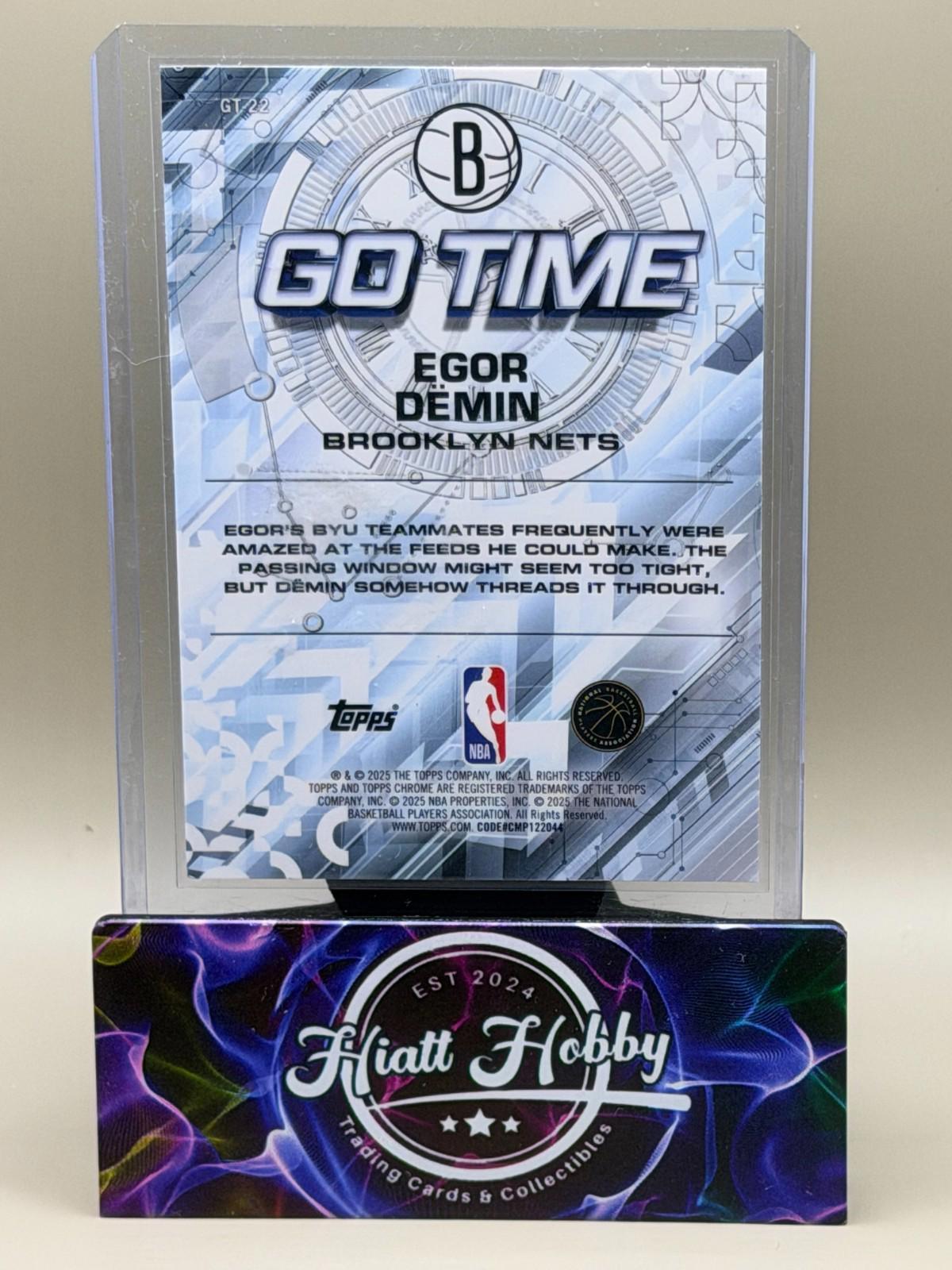 2025-26 Topps Chrome - Egor Demin #GT-22 - Go Time - Purple /75 (RC)