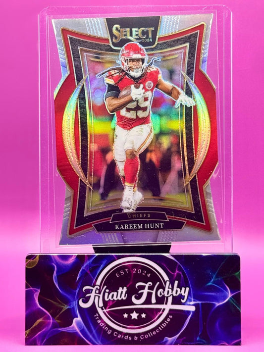 2024 Panini Select - Concourse - Kareem Hunt #75 Silver Prizm Die-Cut