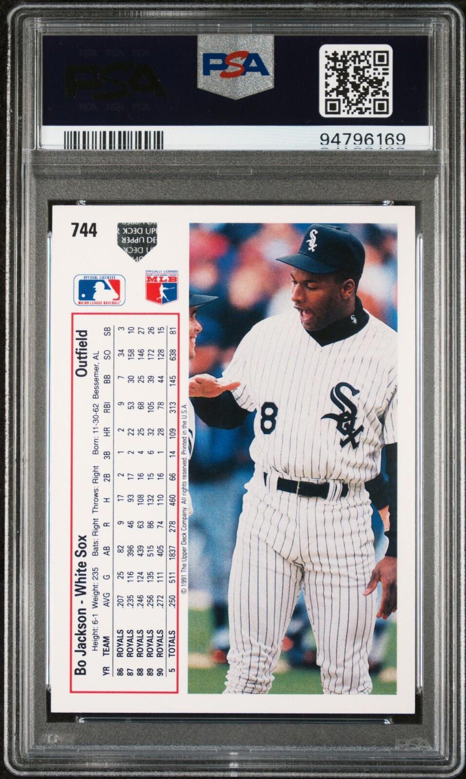 1991 Upper Deck - #744 Bo Jackson PSA 6