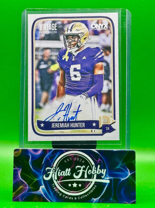 2024 Onyx Vintage Football - Jeremiah Hunter #VAJEHU - Auto