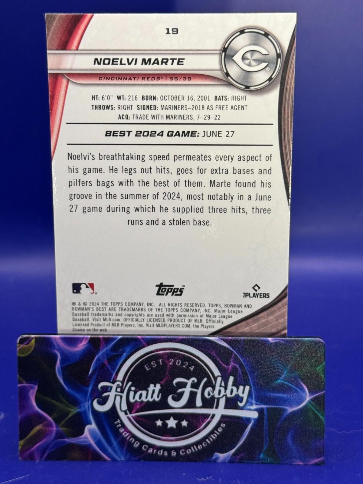 2024 Bowman's Best Baseball - Noelvi Marte #19 - Wave Refractor