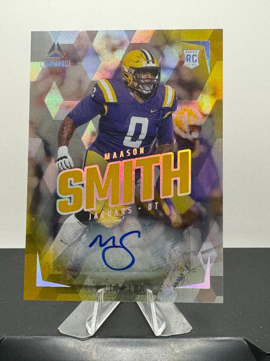 2024 Panini Luminance Maason Smith #156 - Gold Rookie Autos /100