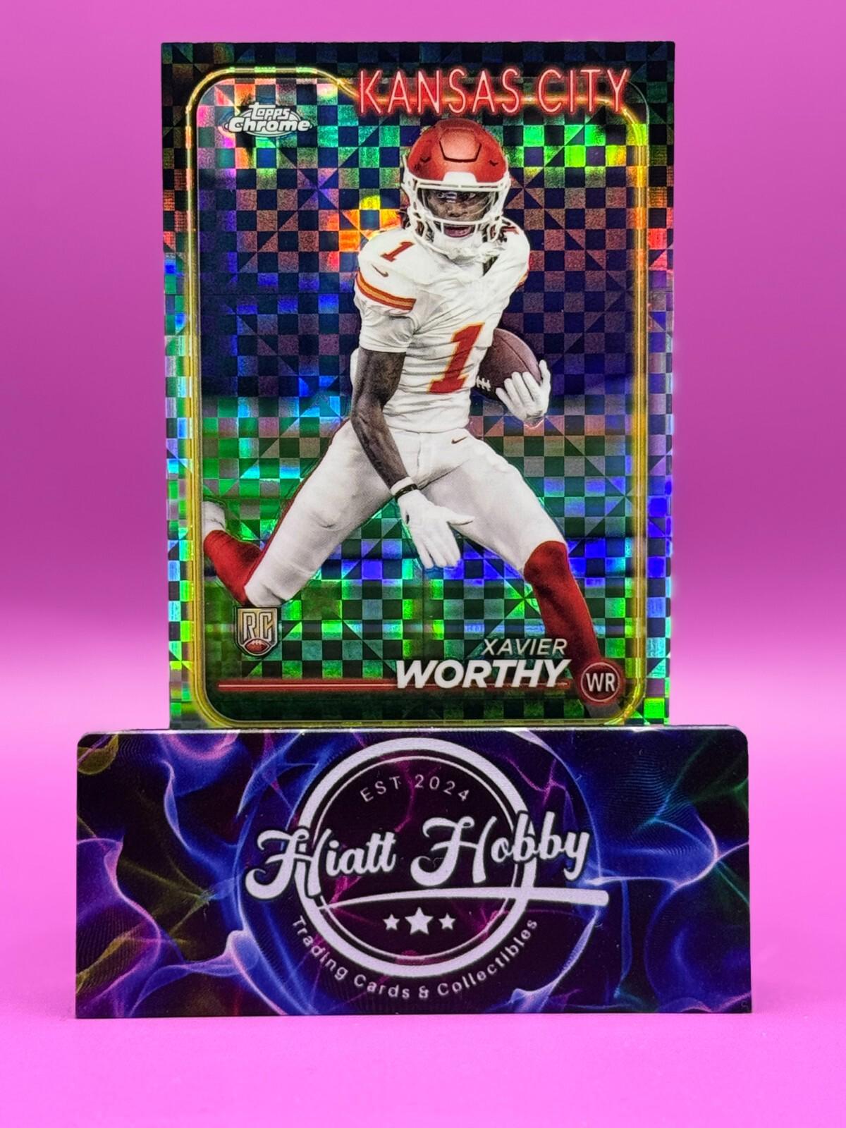 2024 Topps Chrome Football - Xavier Worthy #208 - X-Fractor (RC)