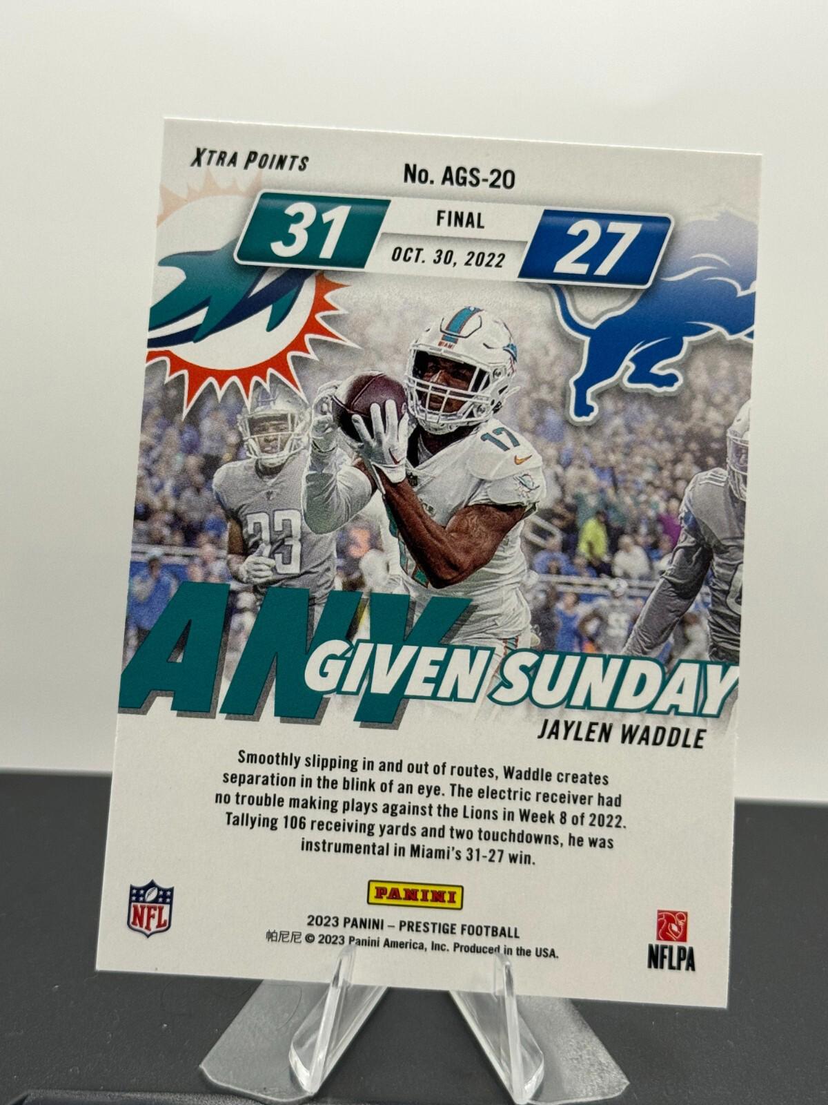 2023 Panini Prestige - Any Given Sunday #AGS-20 Jaylen Waddle