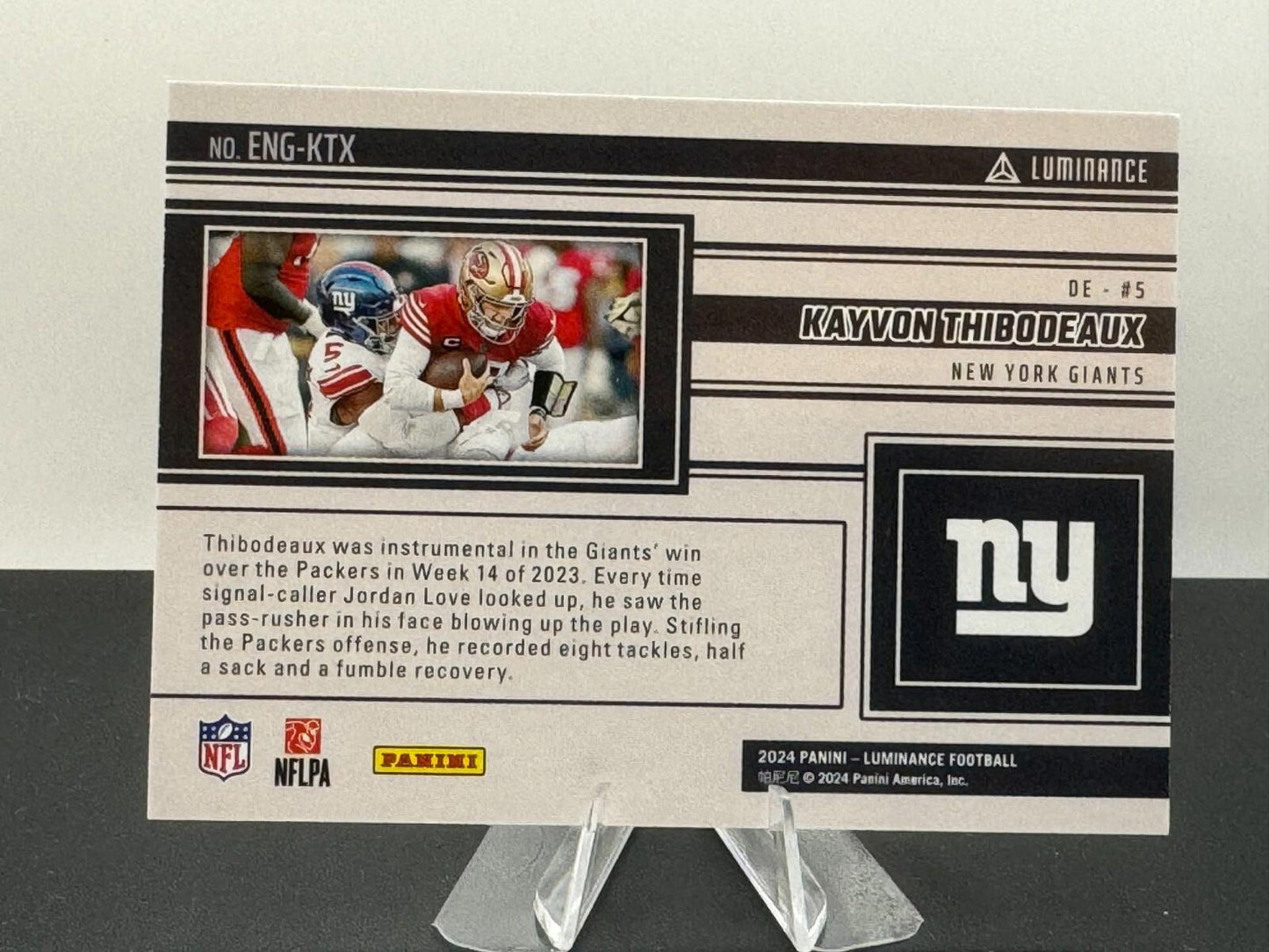 2024 Panini Luminance - Kayvon Thibodeaux #ENG-KTX - Engaged