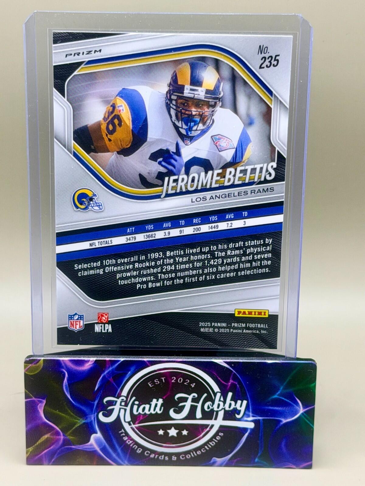 2025 Panini Prizm Football - #235 Jerome Bettis - Silver Holo Prizm