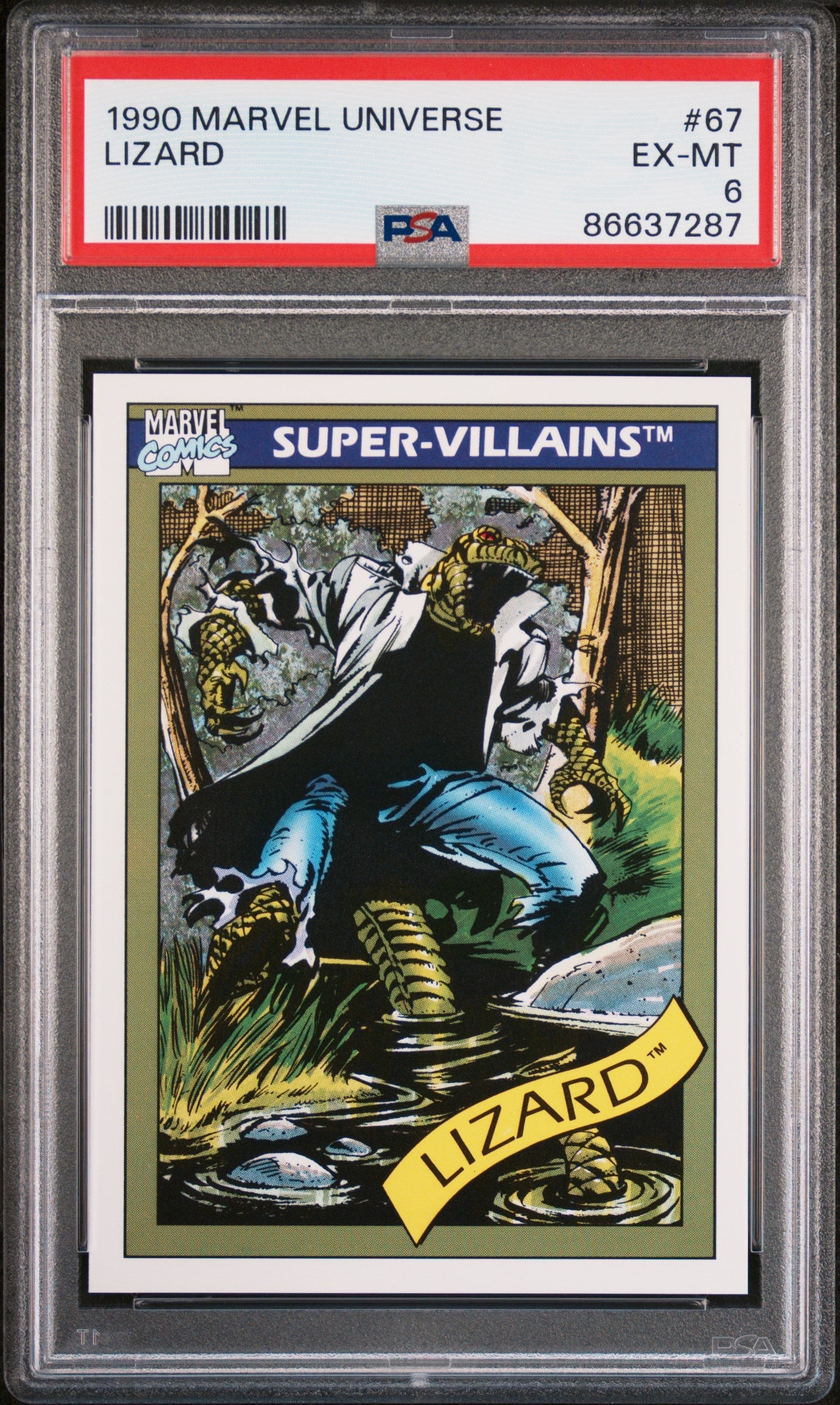 1990 MARVEL UNIVERSE LIZARD #67 - PSA 6
