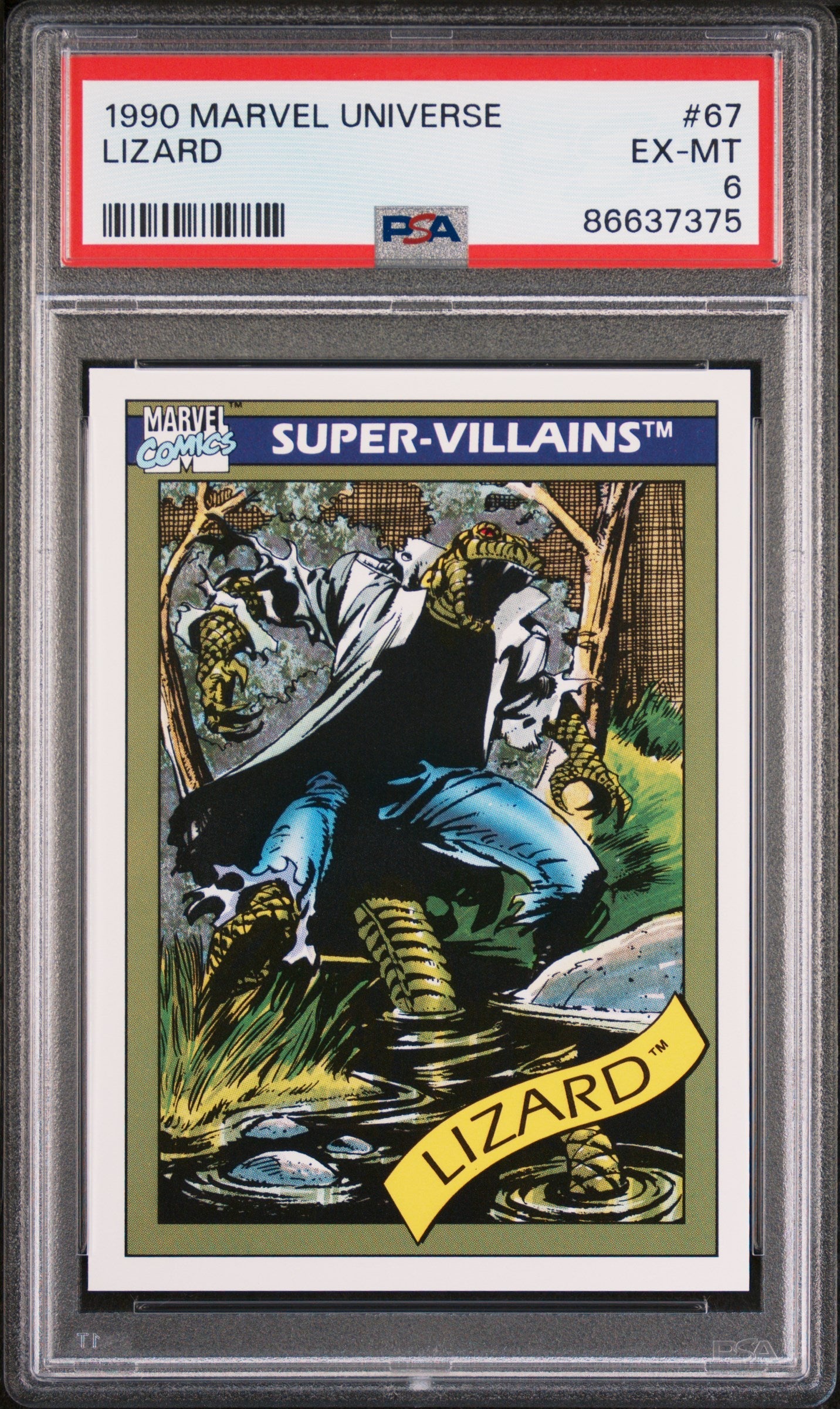 1990 MARVEL UNIVERSE LIZARD #67 - PSA 6