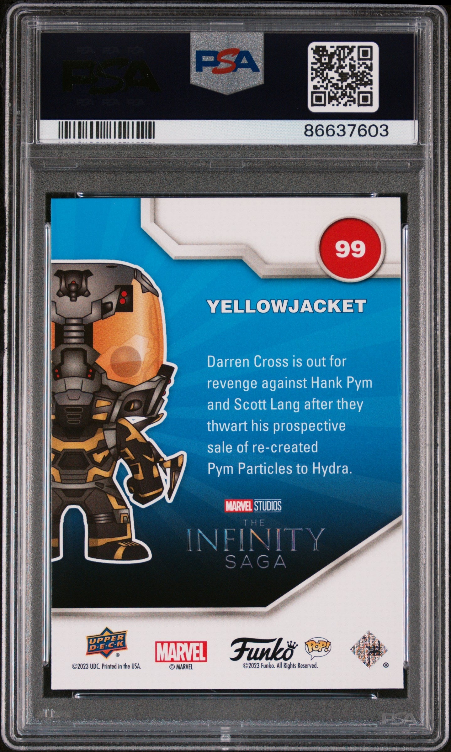 2023 UPPER DECK FUNKO POP MARVEL YELLOWJACKET #99 PSA 10
