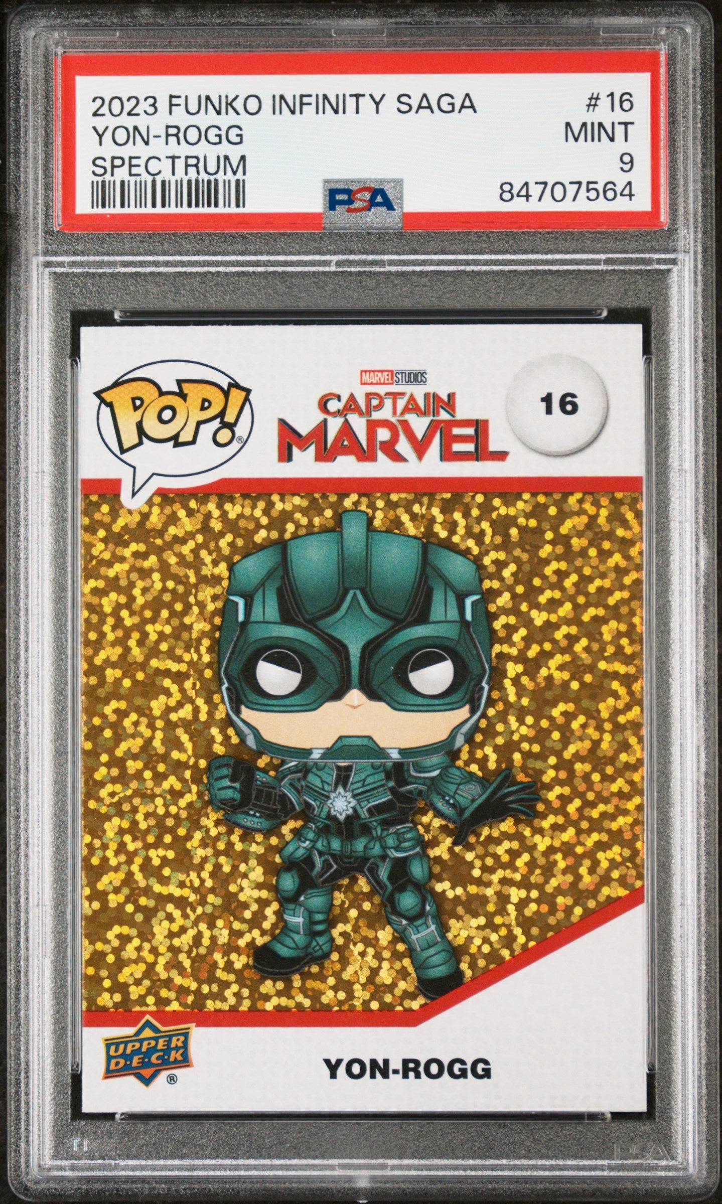 2023 UPPER DECK FUNKO POP MARVEL YONROGG SPECTRUM #16 PSA 9