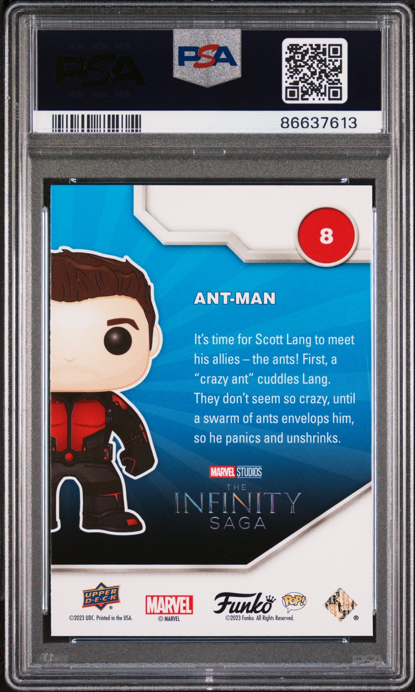 2023 UPPER DECK FUNKO POP MARVEL ANTMAN #8 PSA 10
