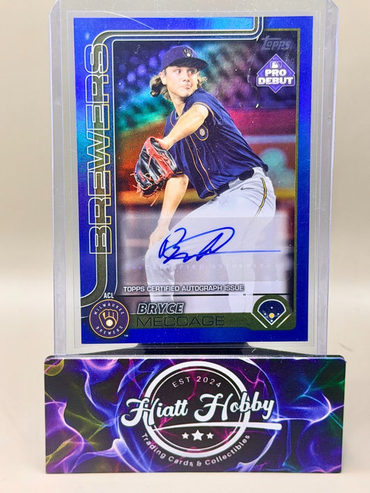2025 Topps Pro Debut - #PD-38 Bryce Meccage - Blue Auto /150 (AU, RC)