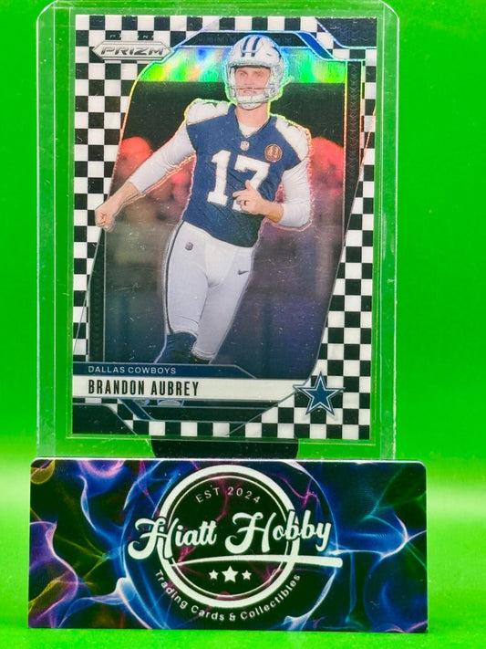 2024 Panini Prizm - Brandon Aubrey #79 Black & White Checker Prizm