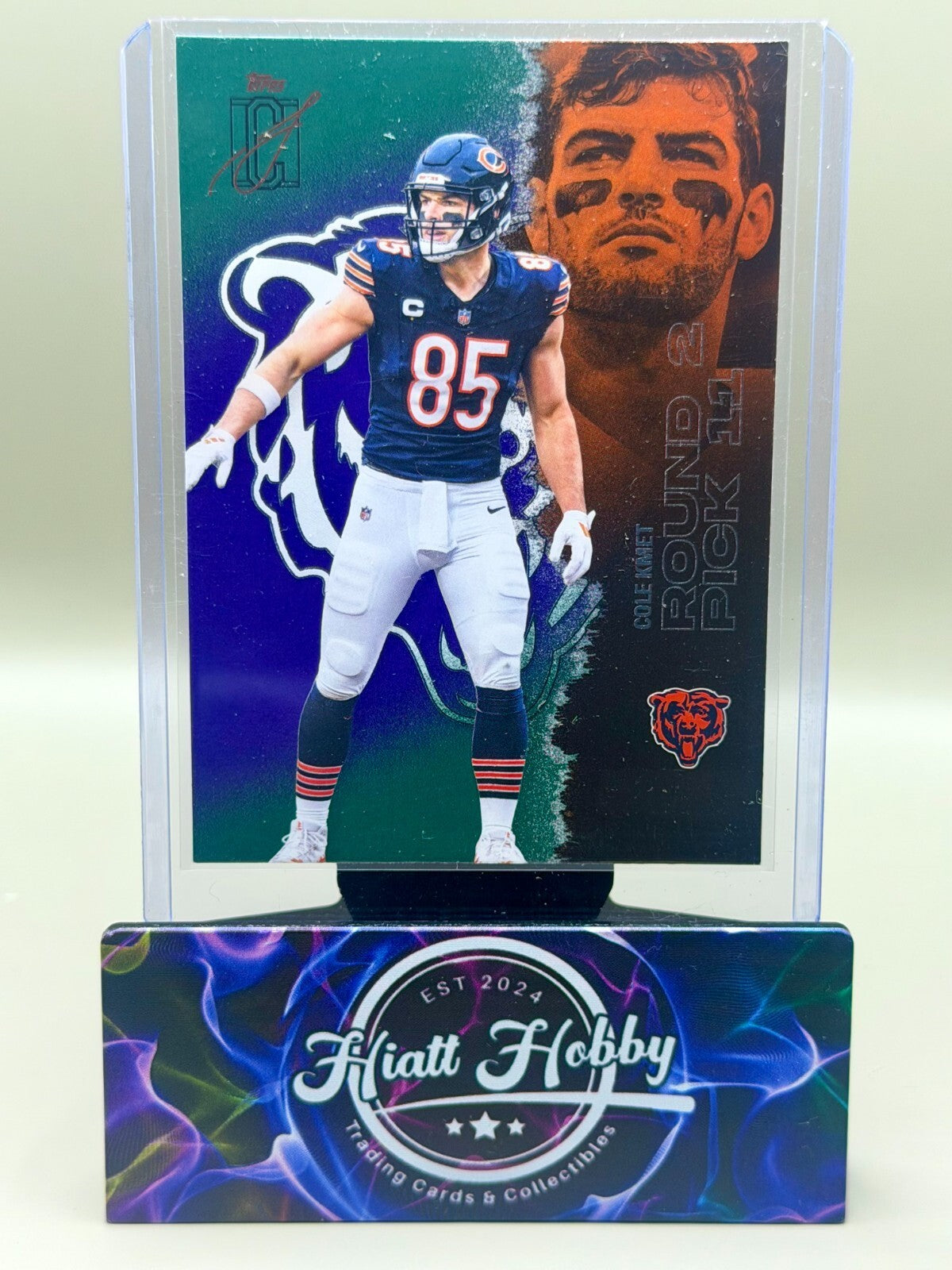 2025 Topps Signature Class Football - #68 Cole Kmet - Green Purple