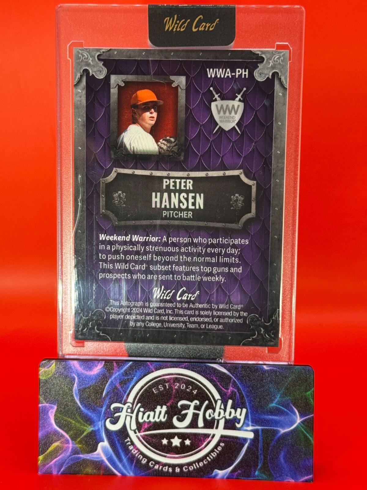 2024 Wild Card Matte -Peter Hansen #WWA-PH - Purple/Red Weekend Warrior Auto 1/1
