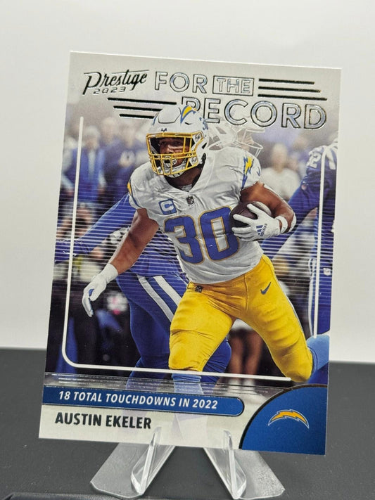 2023 Panini Prestige - For the Record #11 Austin Ekeler