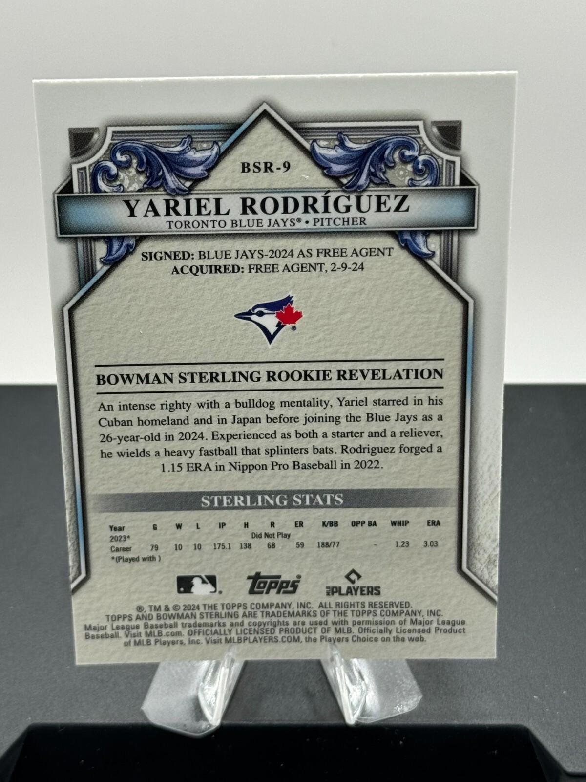 2024 Bowman Sterling - Yariel Rodriguez #BSR-9
