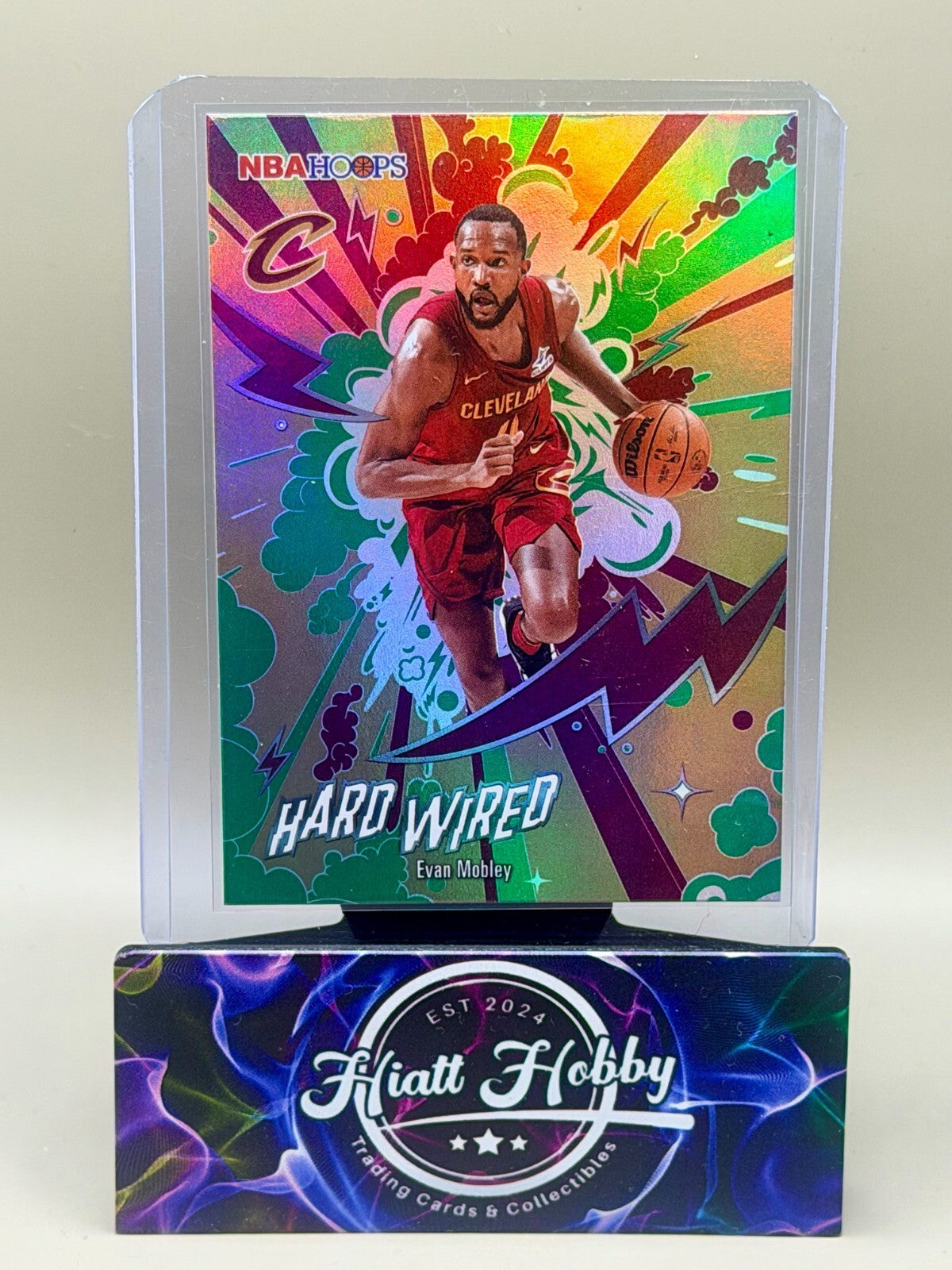 2025-26 NBA Hoops Basketball - #HW-18 Evan Mobley - Hard Wired - Green Hoops