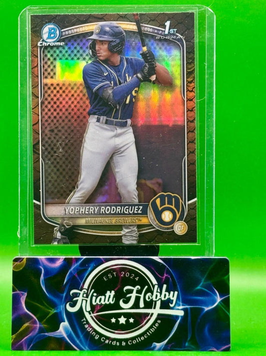 2025 Bowman Chrome - Yophery Rodriguez #BCP-36 - Reptillian Refractor