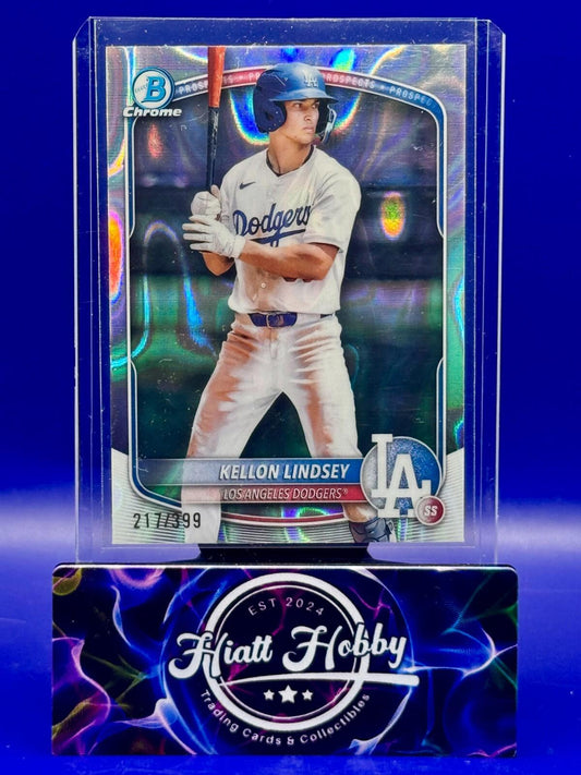 2025 Bowman Chrome -  Kellon Lindsey #BCP-137 - Lava Refractor /399 (RC)