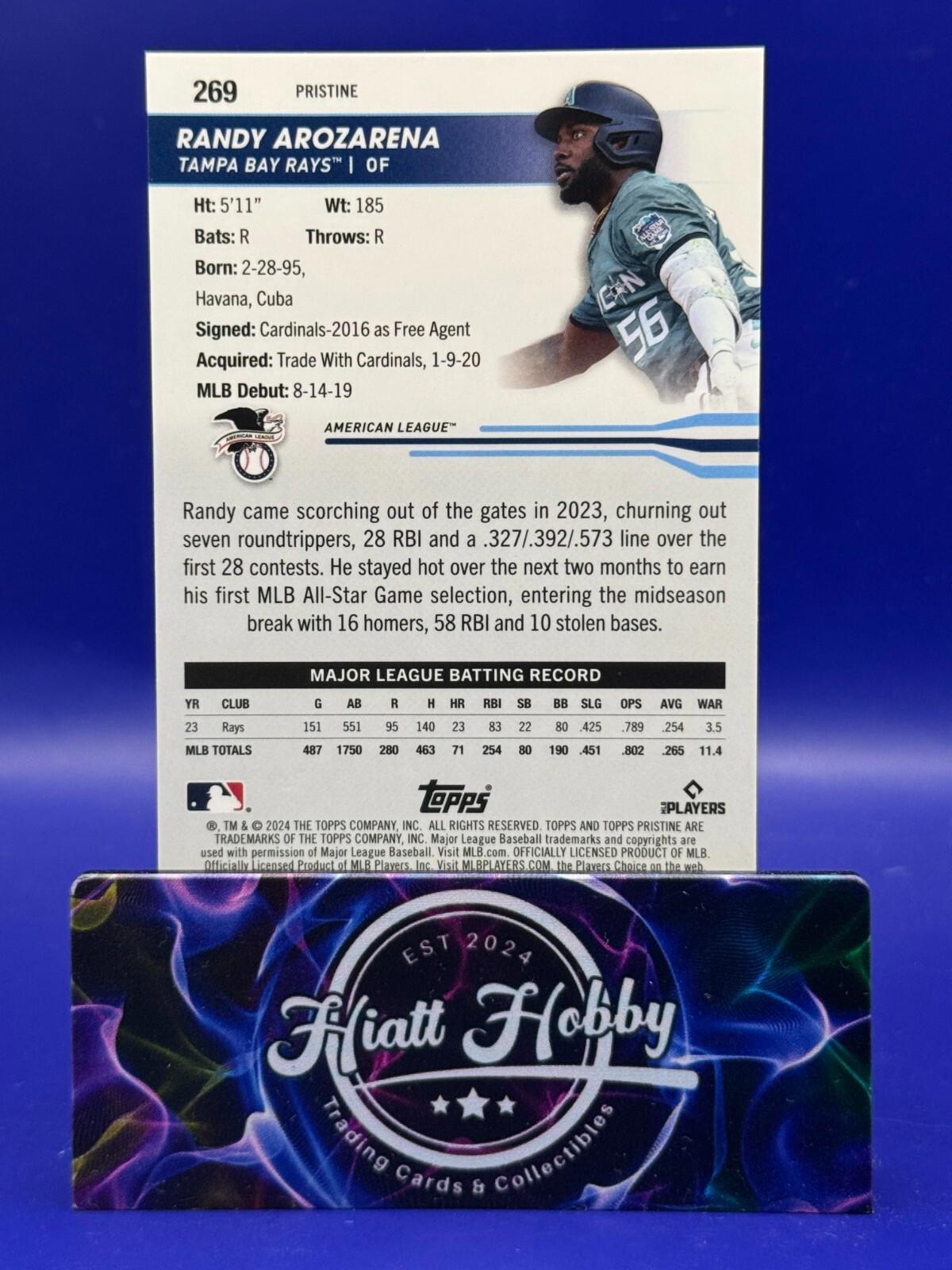 2024 Topps Pristine Baseball - Randy Arozarena #269 - Pulsar Refractor /99