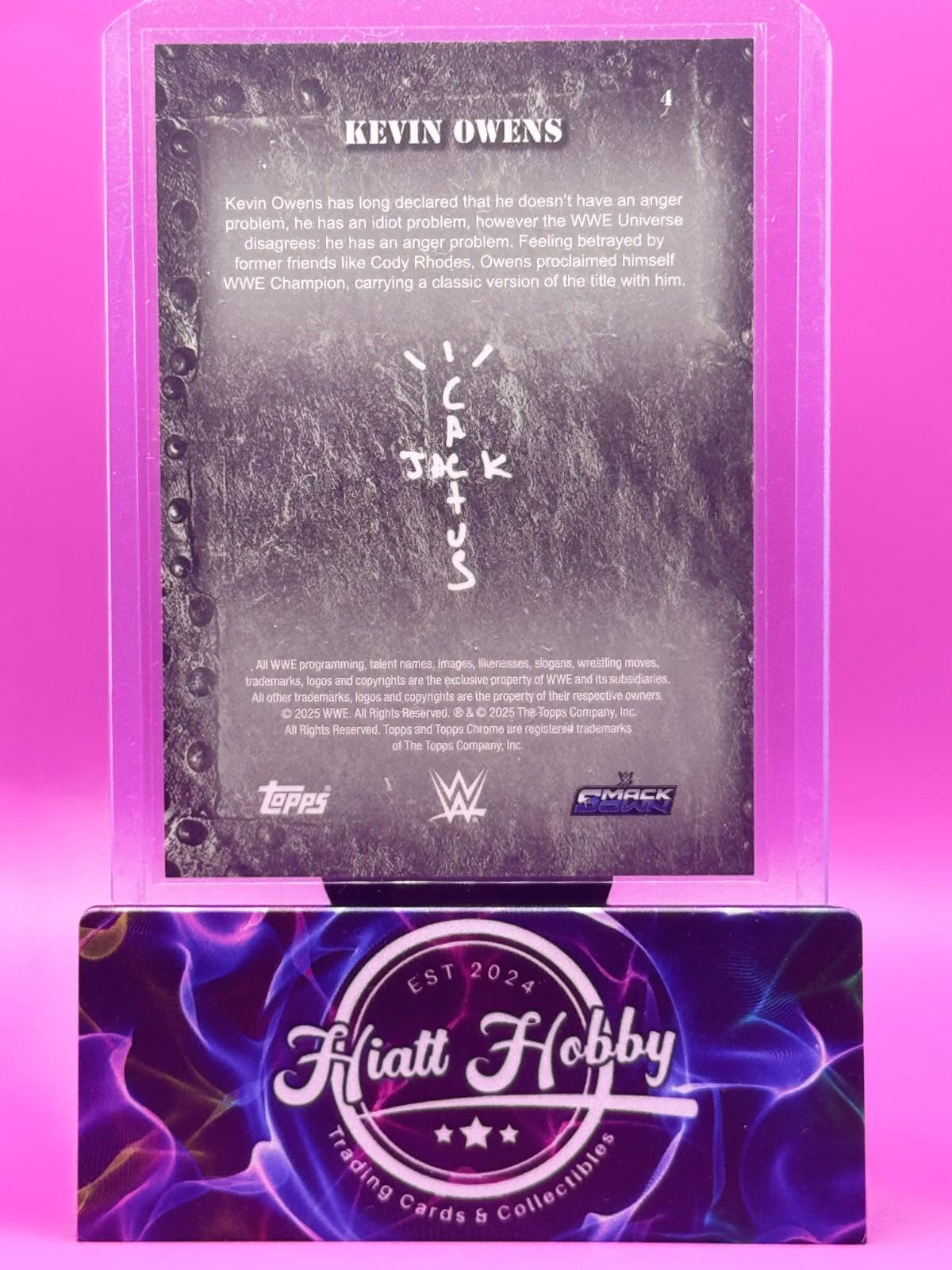 2025 Topps Chrome Cactus Jack WWE - Kevin Owens #4