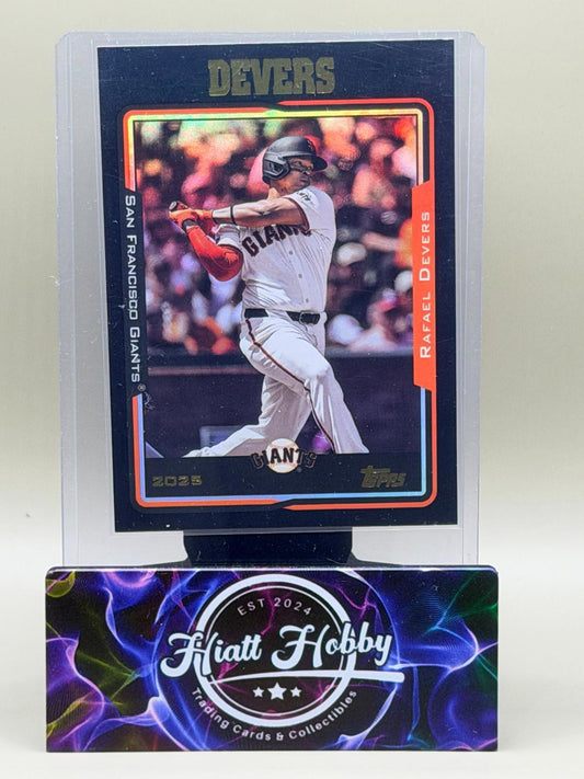 2025 Topps Archives - 2005 Topps Rafael Devers #295 Black Foilboard