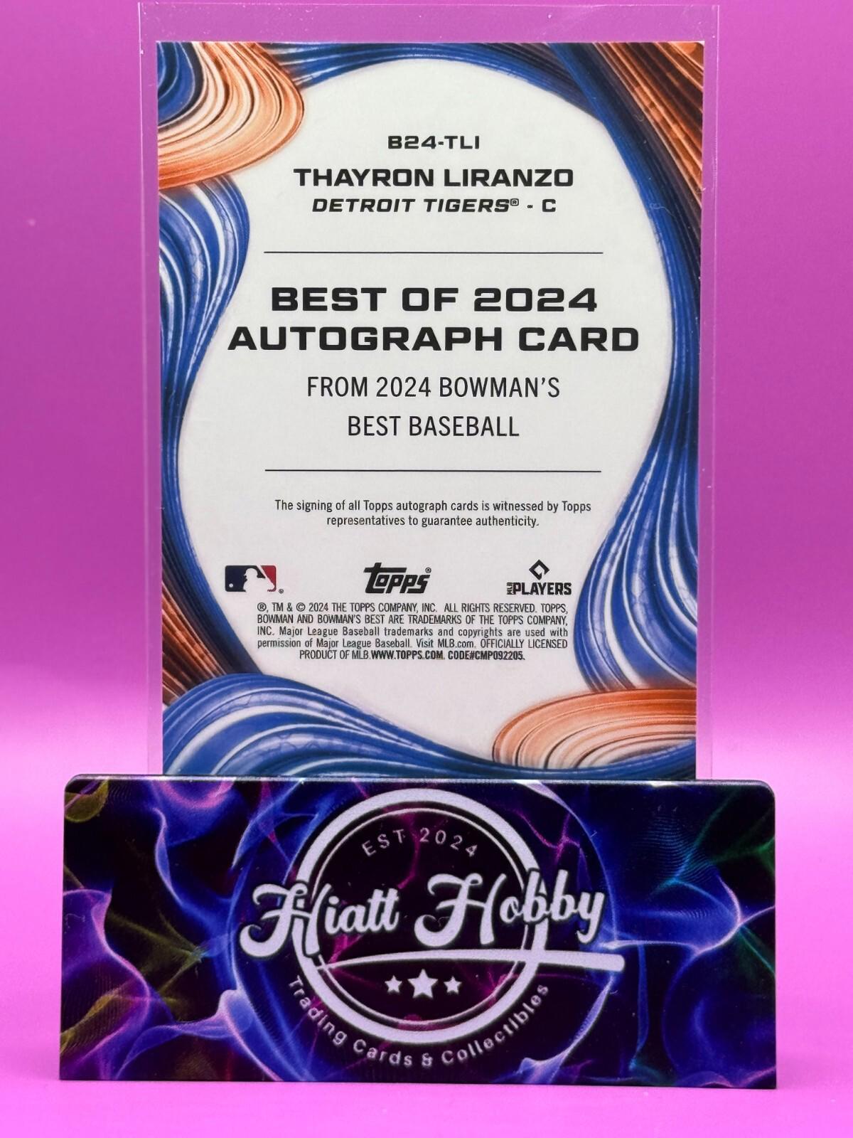 2024 Bowman's Best - Thayron Liranzo #B24-TLI - Refractor Auto (RC, AU)