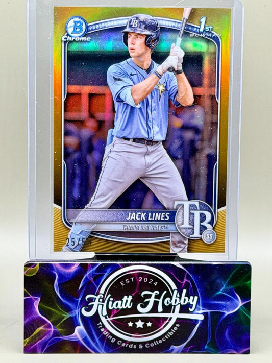 2025 Bowman Chrome - Jack Lines #BCP-64 - Gold /50 (RC)