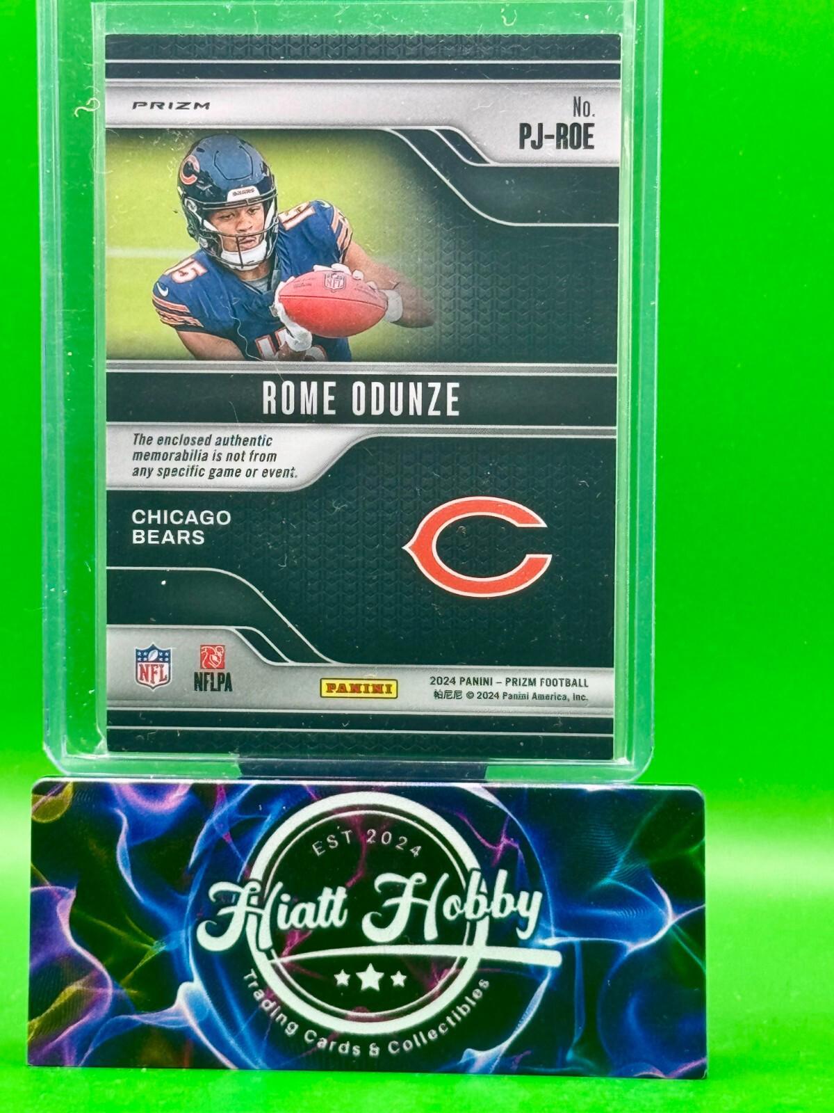 2024 Panini Prizm - Premier Jerseys Rome Odunze #PJ-ROE Pink Prizm (MEM, RC)