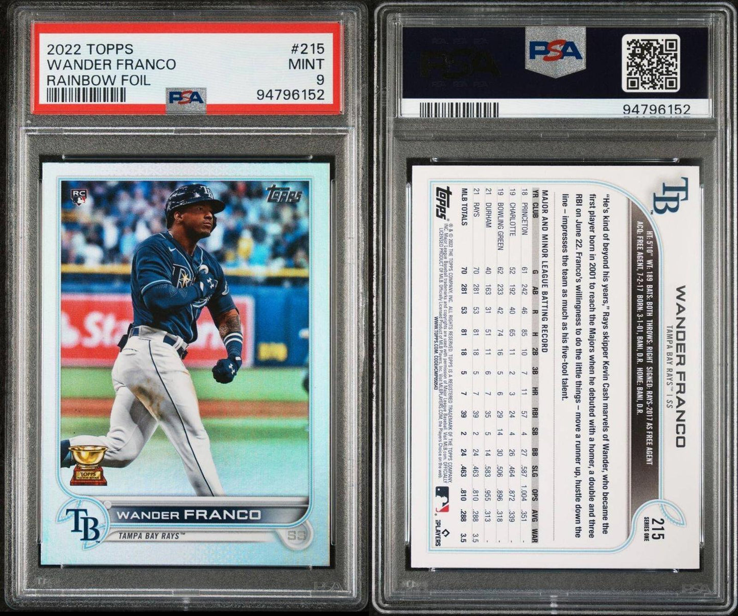 2022 Topps Wander Franco #215 PSA 9