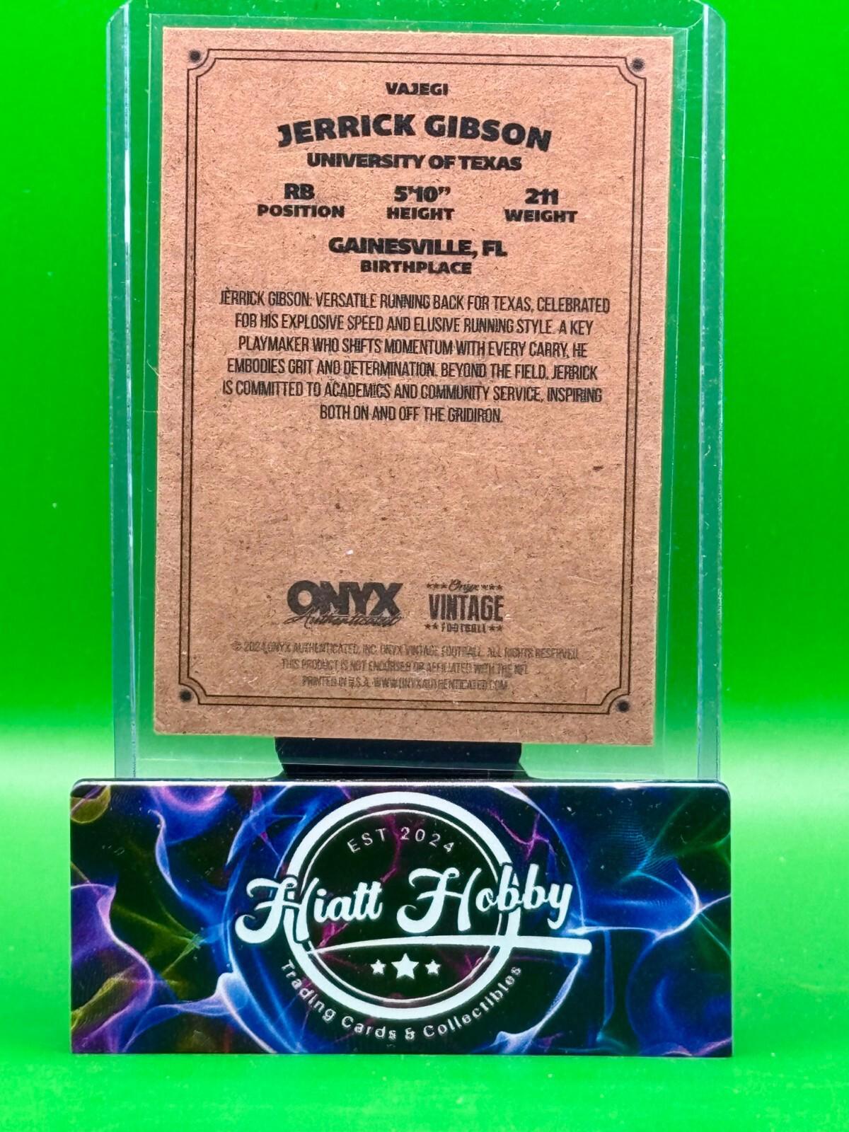 2024 Onyx Vintage Football - Jerrick Gibson #VAJEGI - Auto