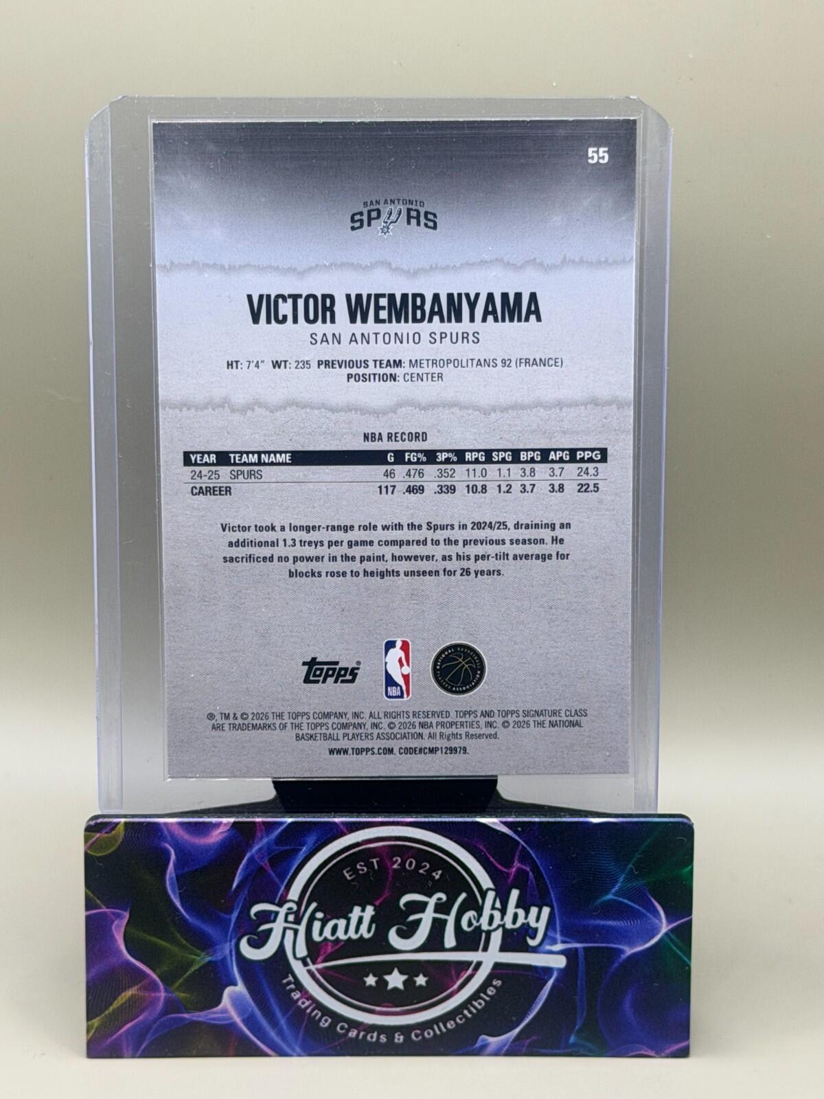 2025-26 Topps Signature Series Basketball - #55 Victor Wembanyama