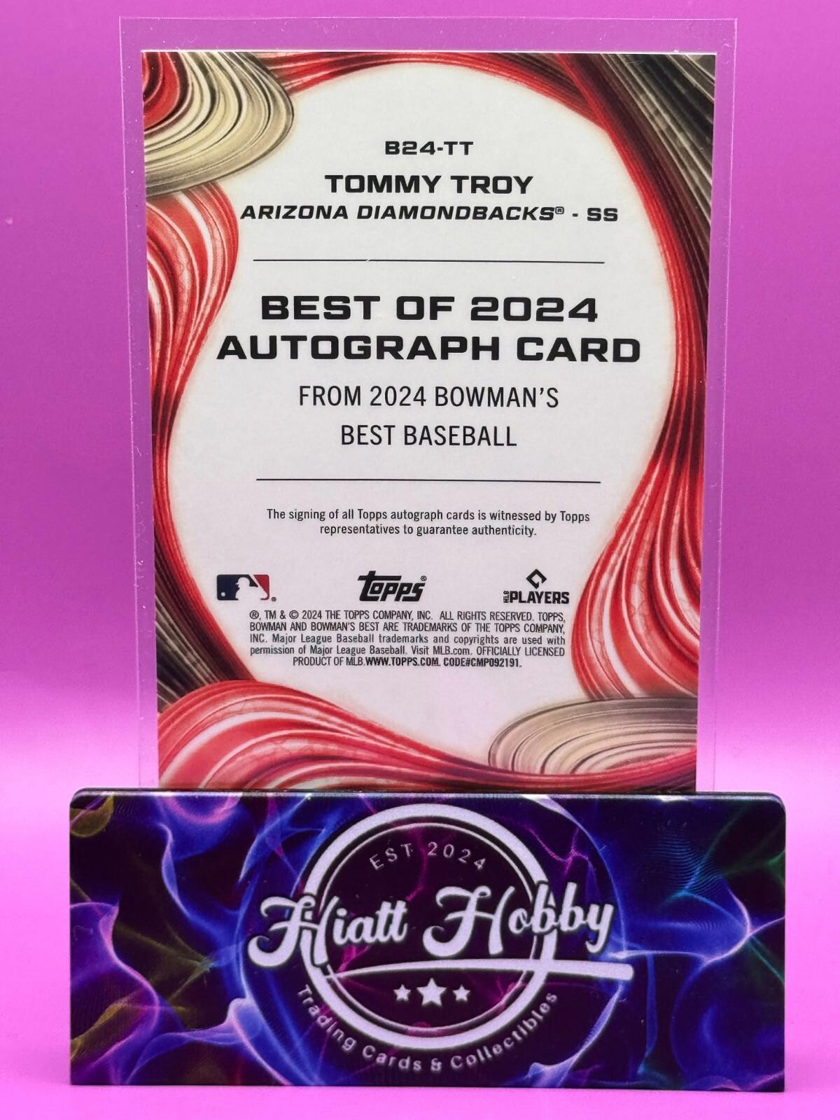 2024 Bowman's Best - Tommy Troy #B24-TT - Auto (RC, AU)