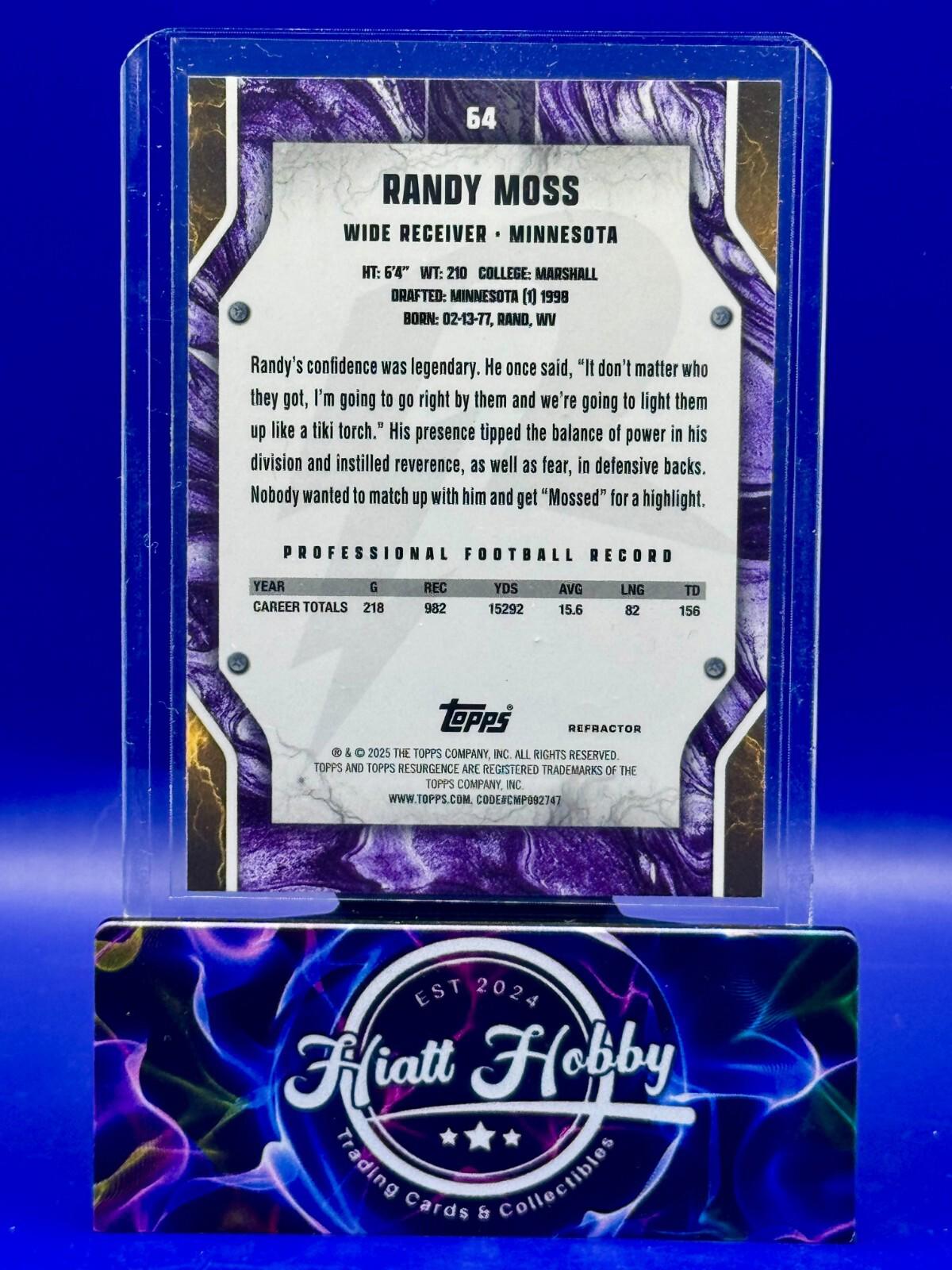 2024 Topps Resurgence - Randy Moss #64 - Refractor