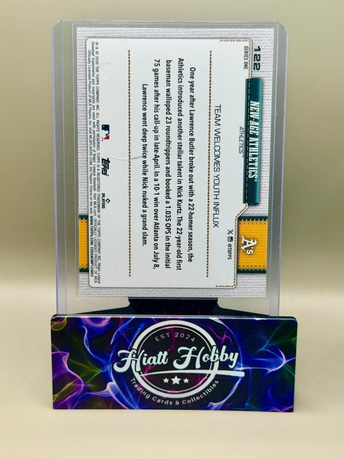 2026 Topps Series 1 - #122 Athletics - Rainbow Foil
