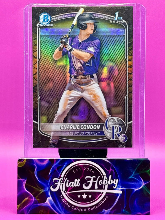 2025 Bowman - Chrome Prospects Charlie Condon #BCP-75 Reptilian Refractor (RC)