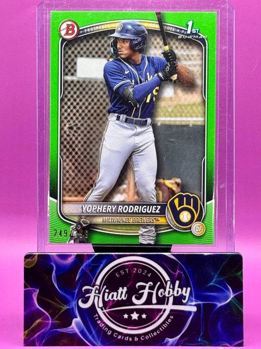 2025 Bowman - Prospects Yophery Rodriguez #BP-36 Neon Green /399 (RC)