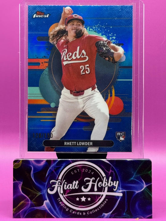 2025 Topps Finest - Rhett Lowder #104 - Uncommon - Blue Refractor /150 (RC)