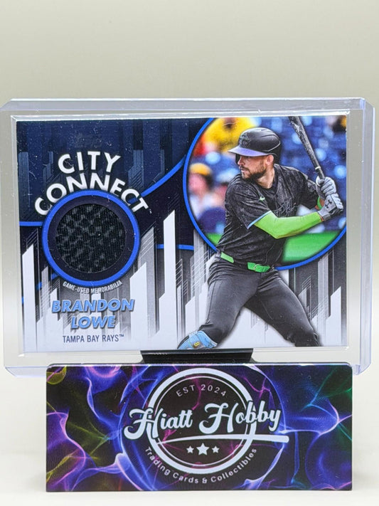 2026 Topps Series 1 #CC-BLO Brandon Lowe - Blue City Connect Relic /150 (MEM)